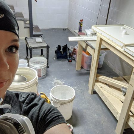 Alyssa-Making-Molds-for-Concrete-Pour